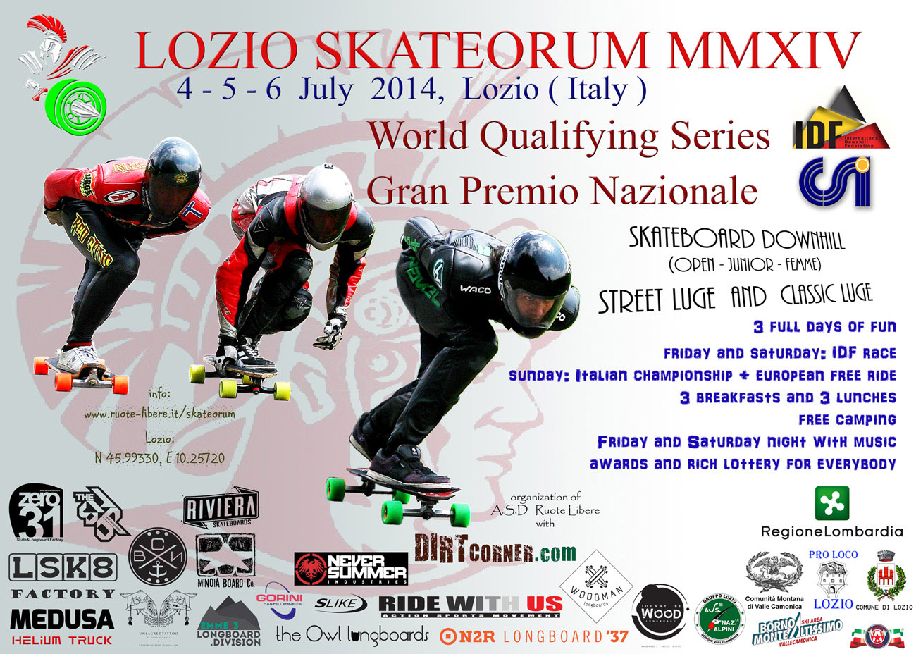 ruote libere associazione eventi street luge skateboard downhill