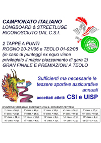 gara longboard downhill campionato italiano CSI